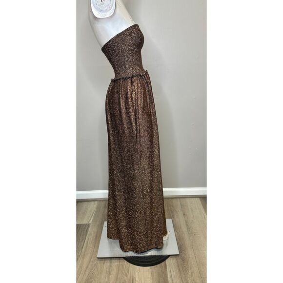 Ramy Brook Women’s Calista Metallic Smocked Maxi Dress XXS $345 - Picture 11 of 12